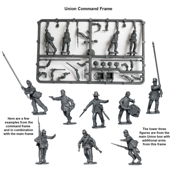 Perry Miniatures ACW 120 - American Civil War Union Infantry in sack coats skirmishing 1861-65